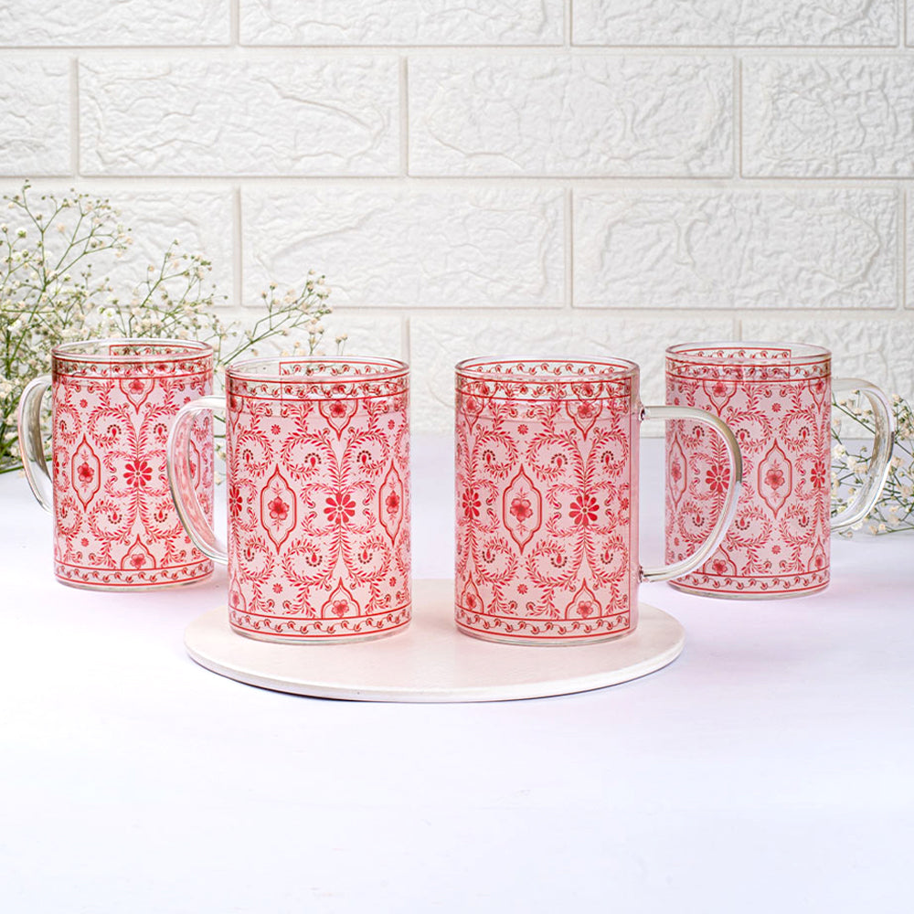Scarlet Symphonies Clear mugs - Set of 2 and 4