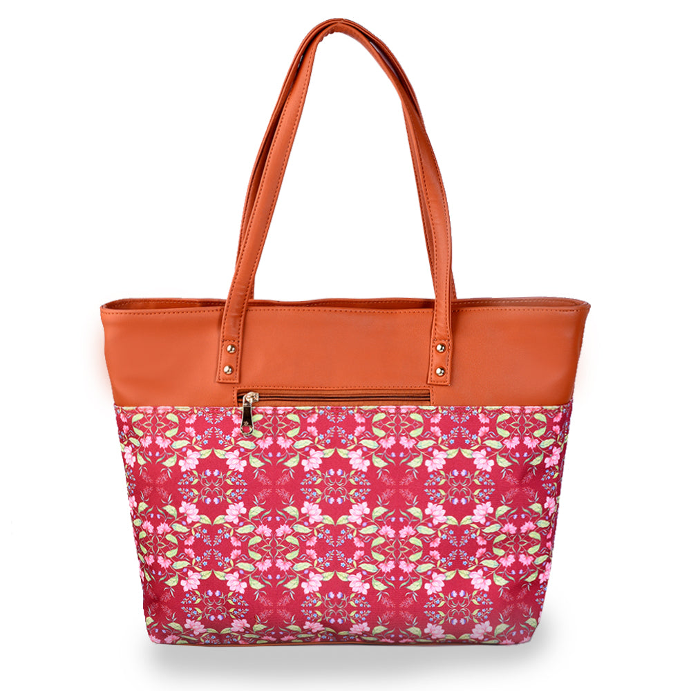 Summer Florescence Maroon Office Bag
