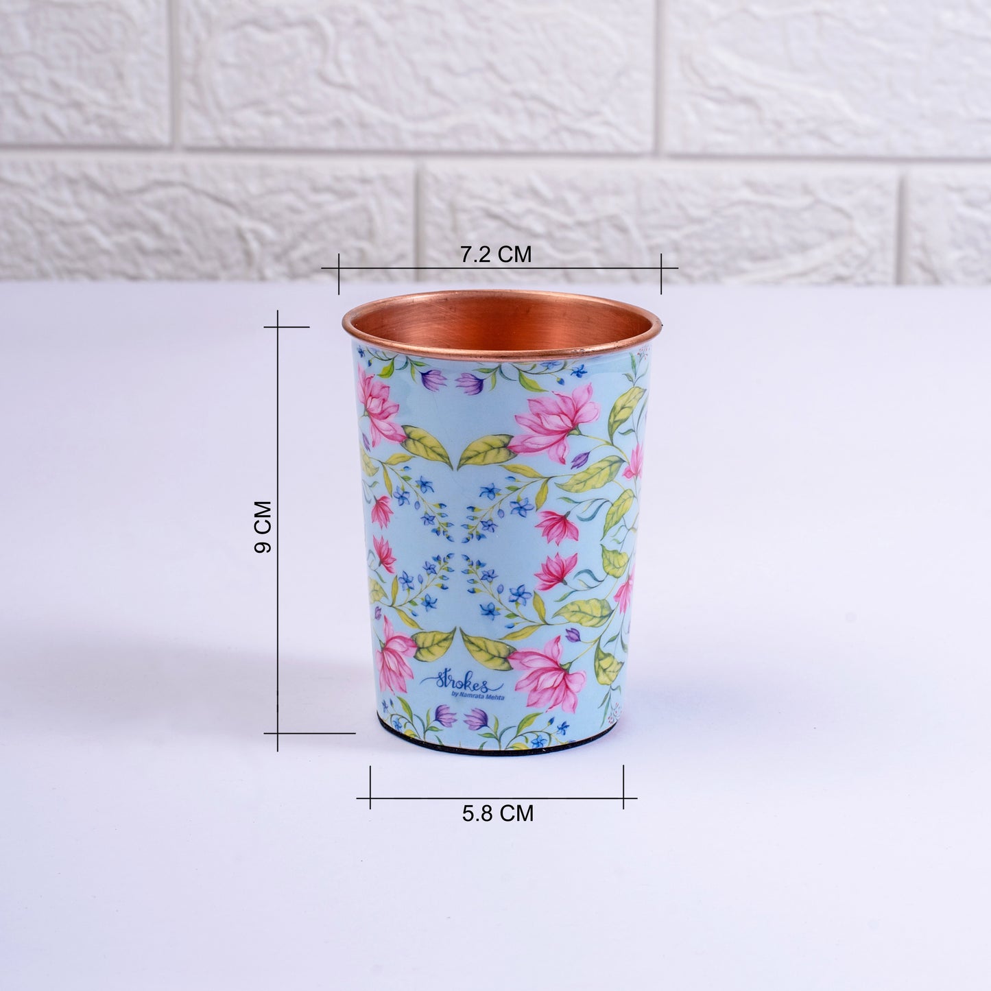 Summer Florescence Light Blue Copper Tumblers - Gift Set