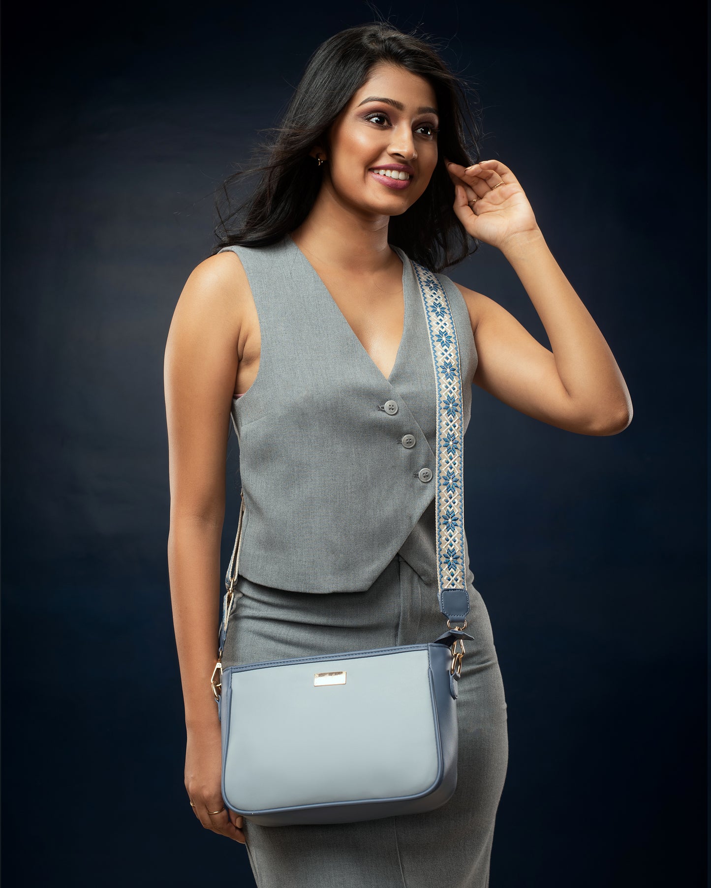 Hues of Blue Sling bag