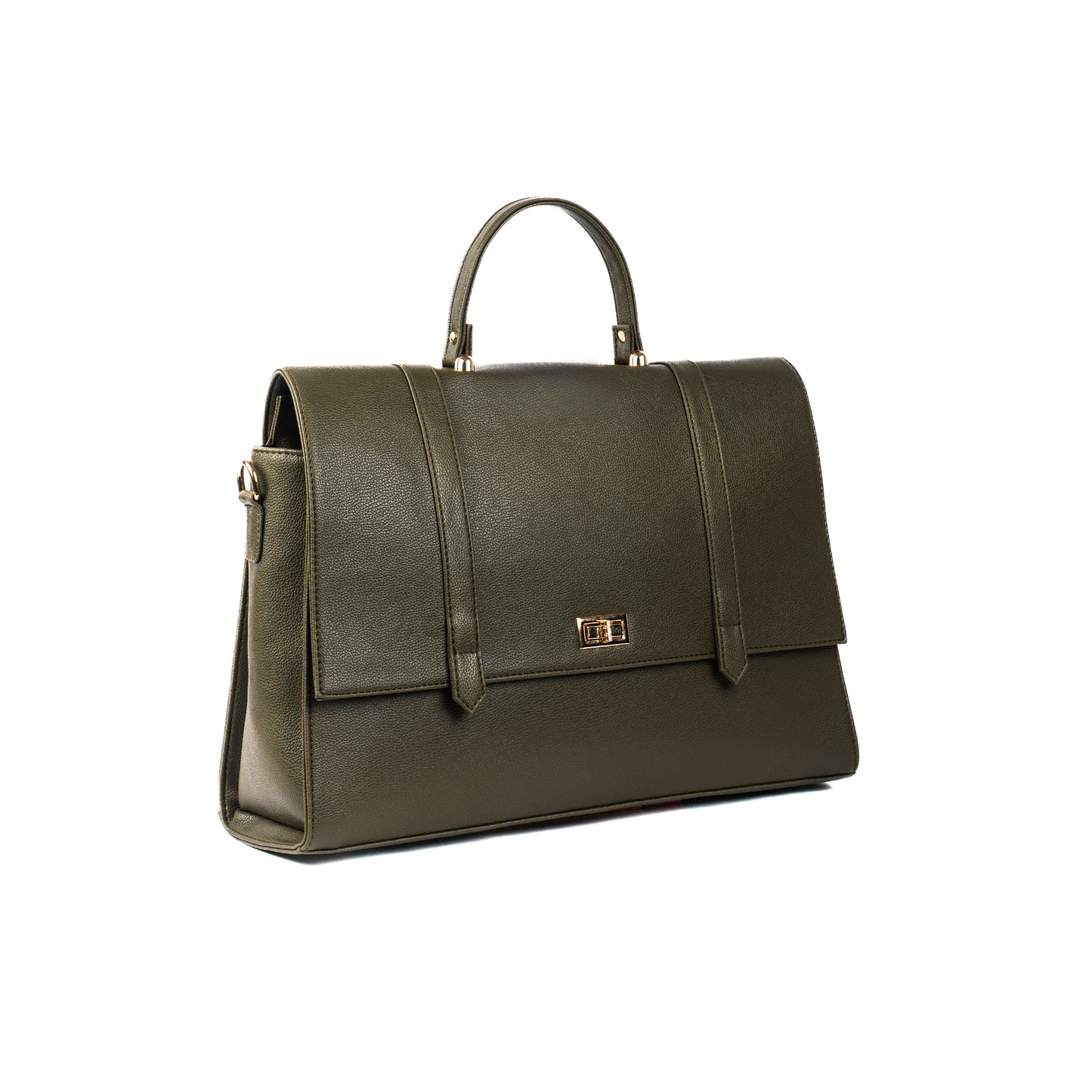 The Convertible Work Bag: Handbag, Backpack & Shoulder Tote - Olive Opulence