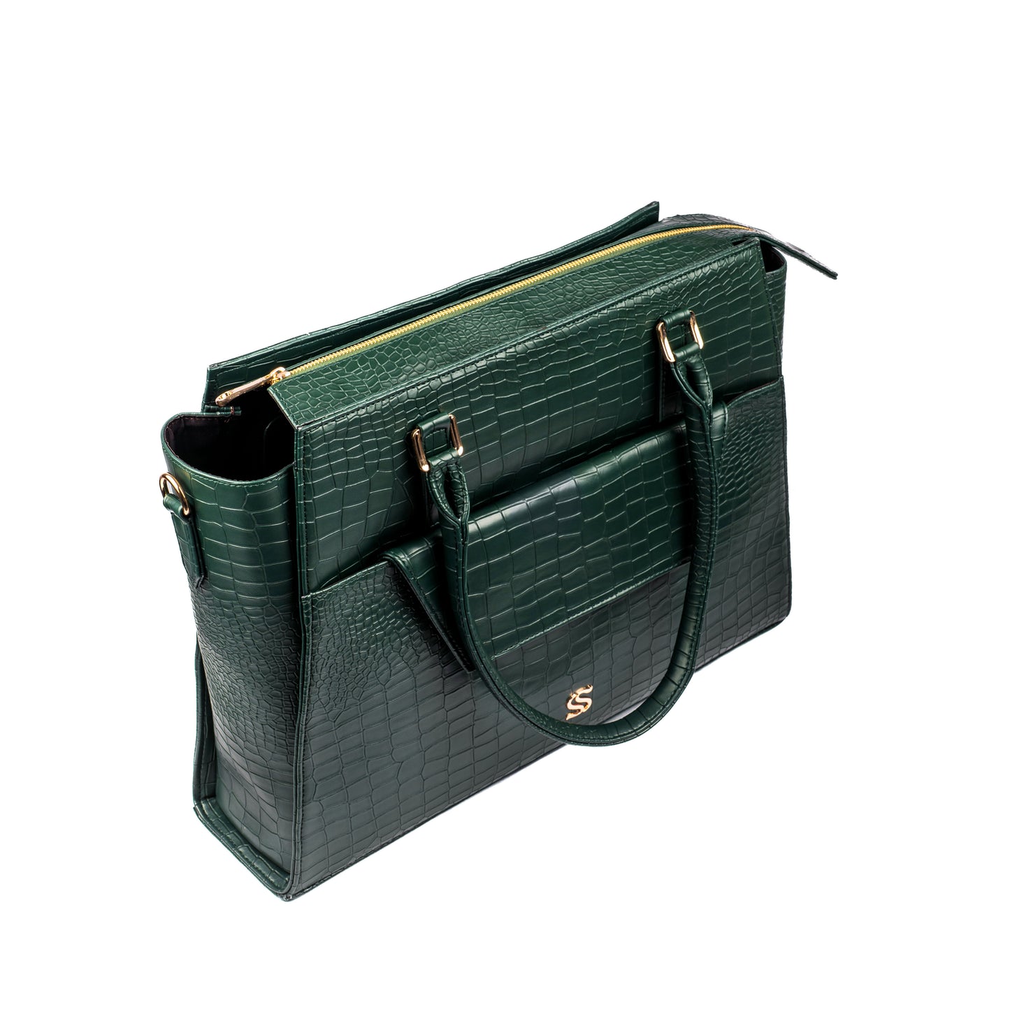 Emerald Elegance Grande Tote bag for 17" laptop