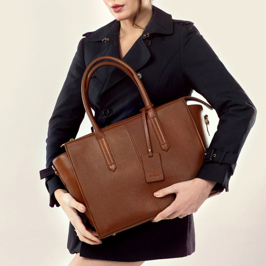 Mocha Elegance Valeria Tote bag for 14" laptop