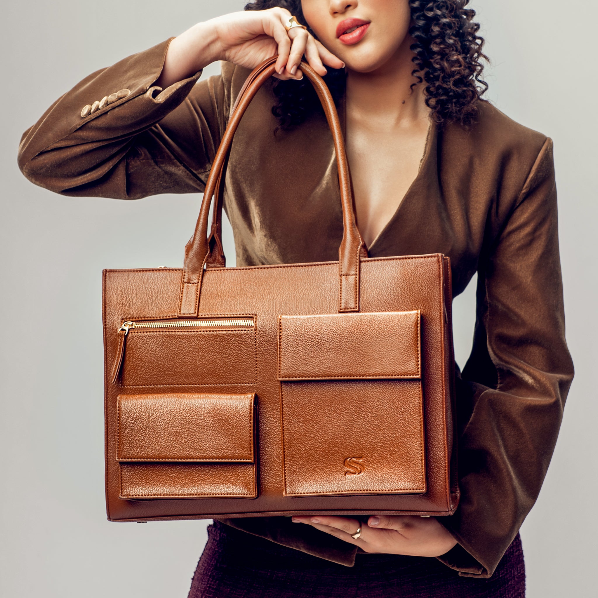 Mocha Elegance Maison Élan Tote bag for 16