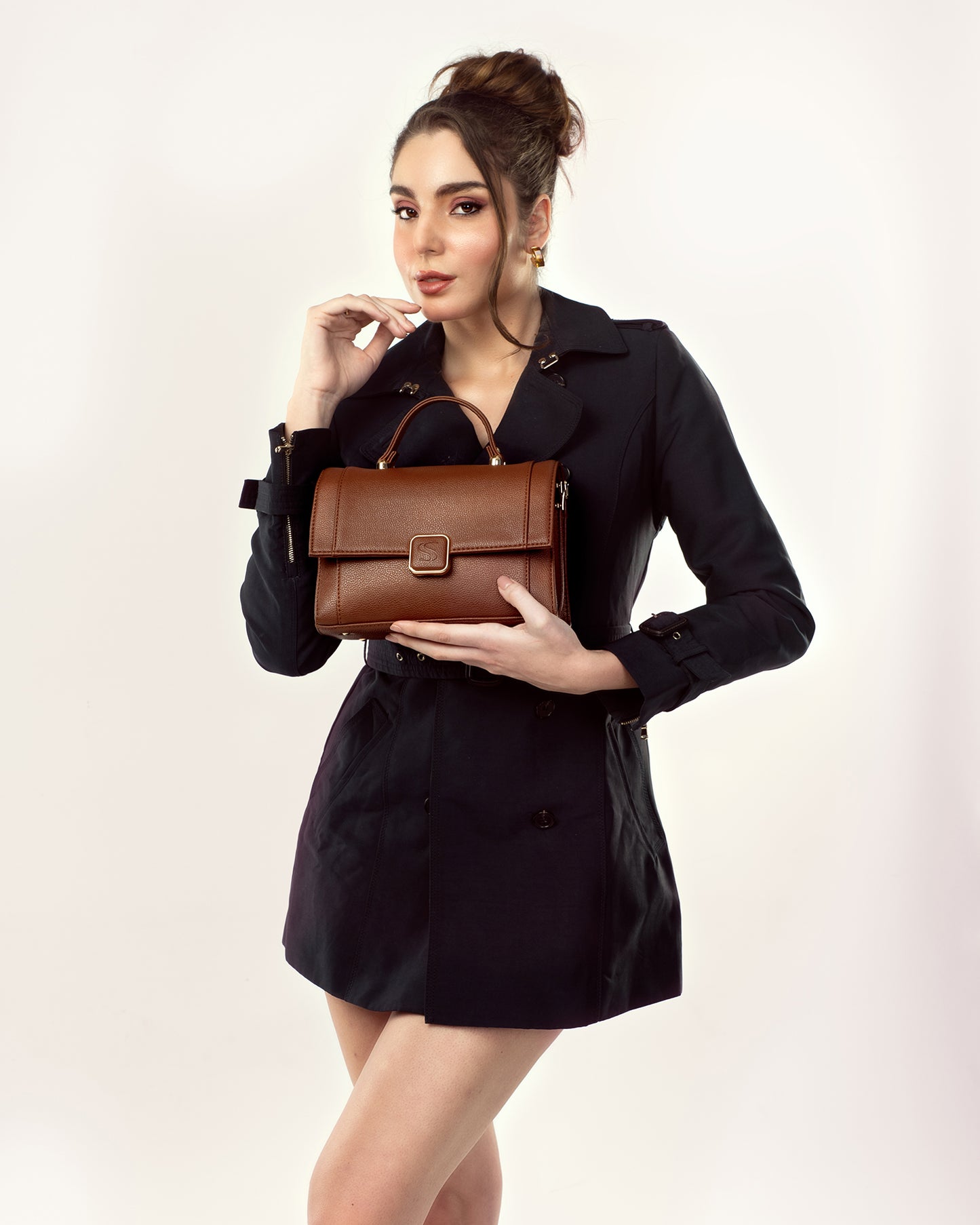 Mocha Elegance Serena Handbag cum Sling bag