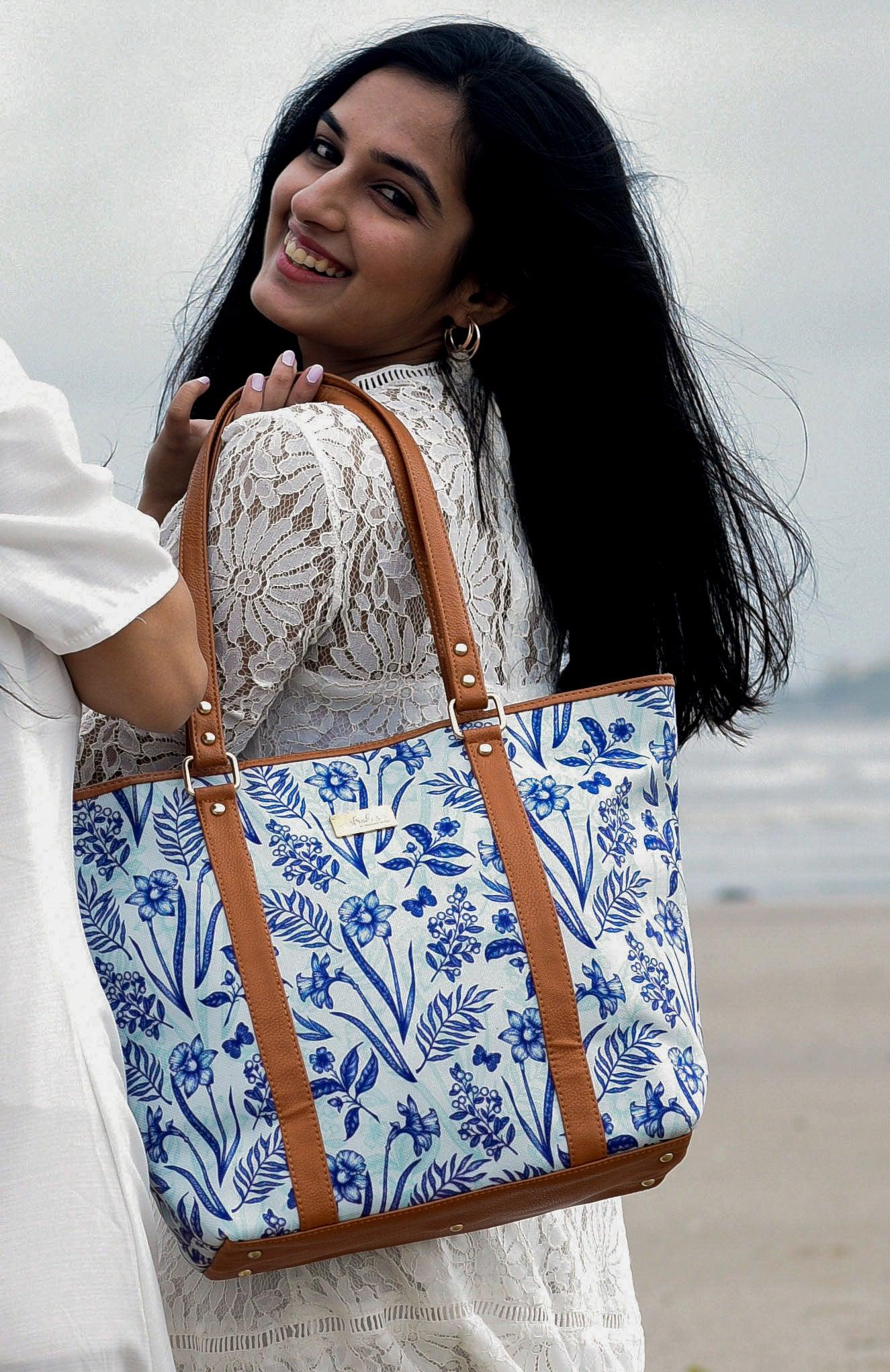 Indigo Delight Tote Bag - Strokes by Namrata Mehta