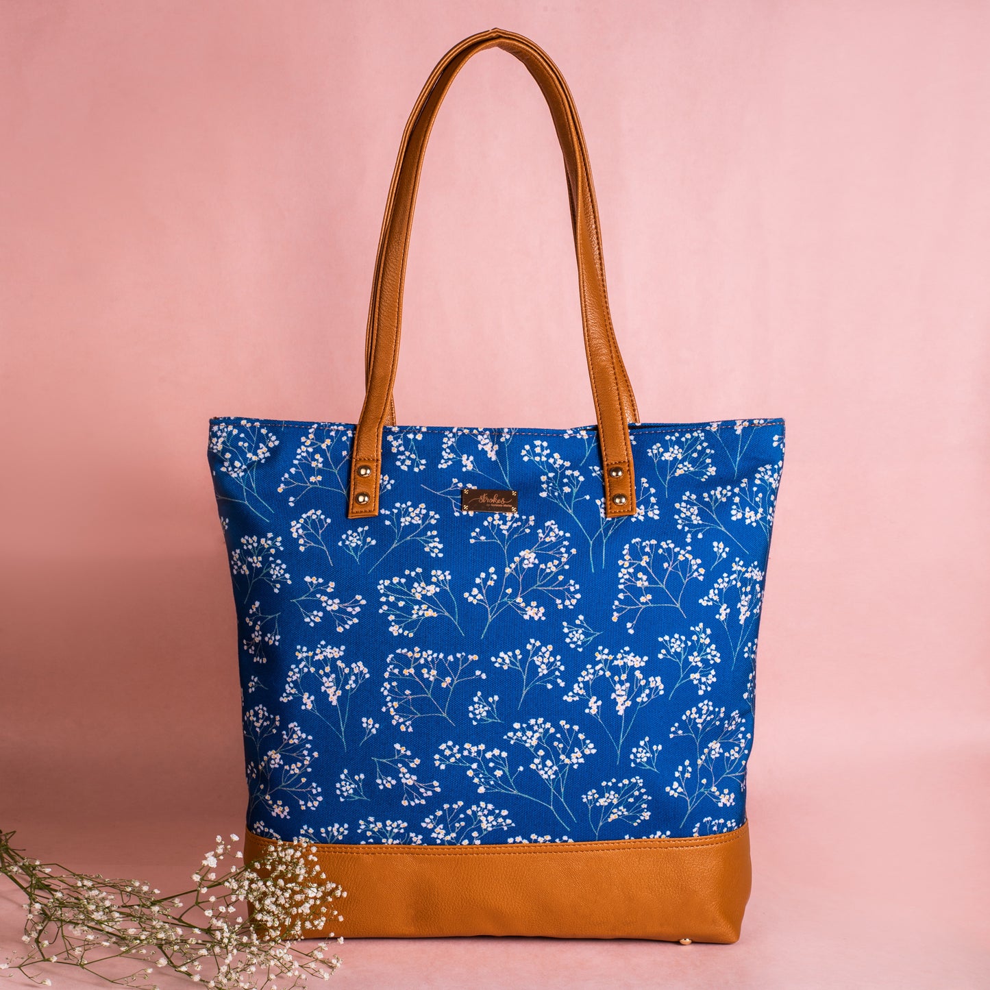 Blue Baby Breaths Tote Bag