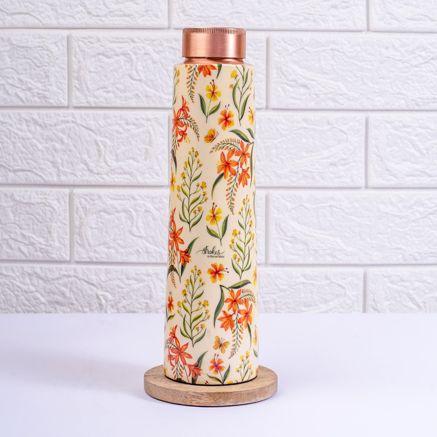 Summer Blossoms Copper bottle