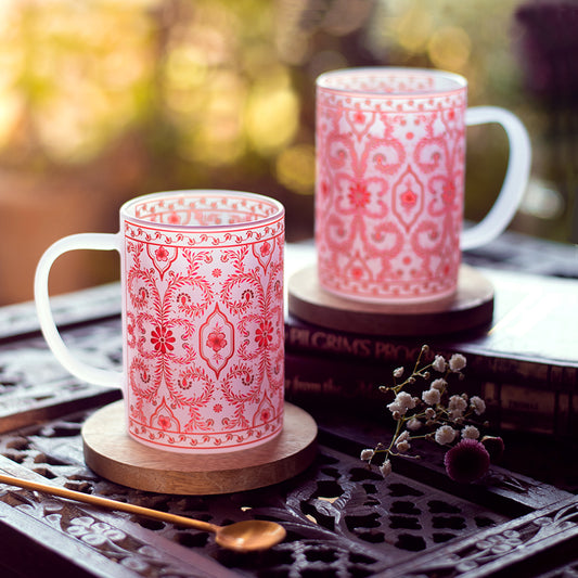 Scarlet Symphonies Frosted mugs - Set of 4