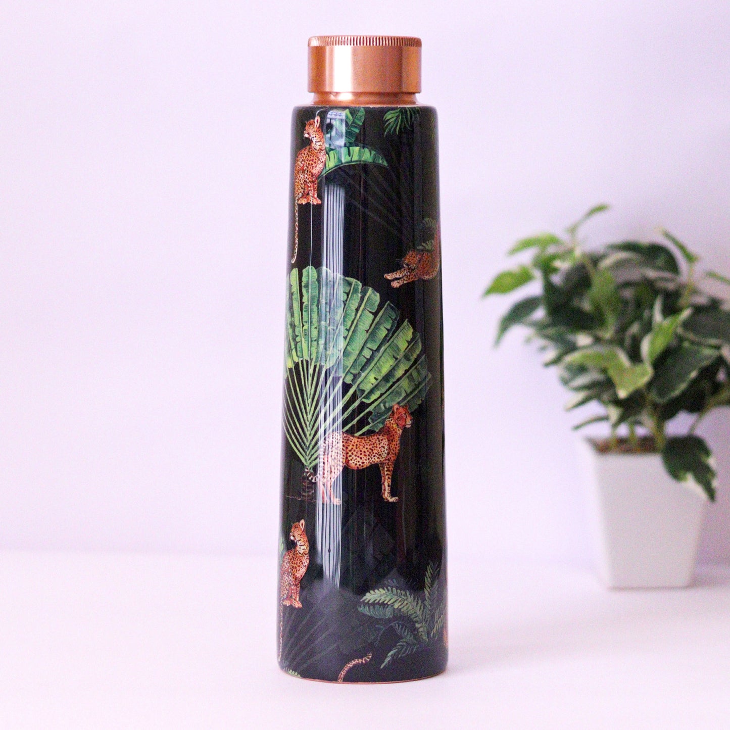 The Leopard Print Copper Bottle and Tumblers - Gift Set