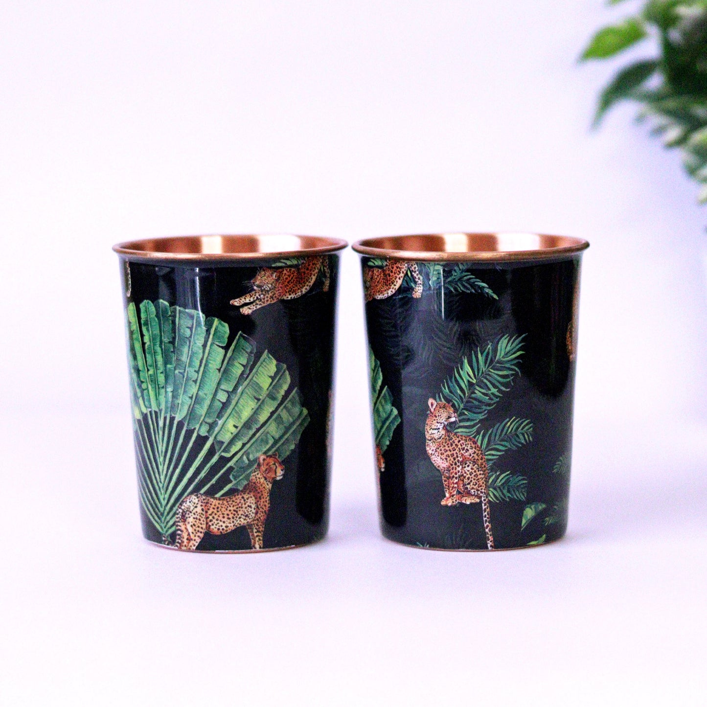 The Leopard Print Copper Tumblers - Gift Set