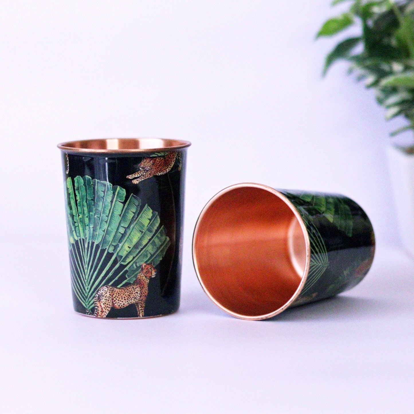 The Leopard Print Copper Bottle and Tumblers - Gift Set
