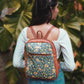 Grey Summer Blossoms Compact Backpack