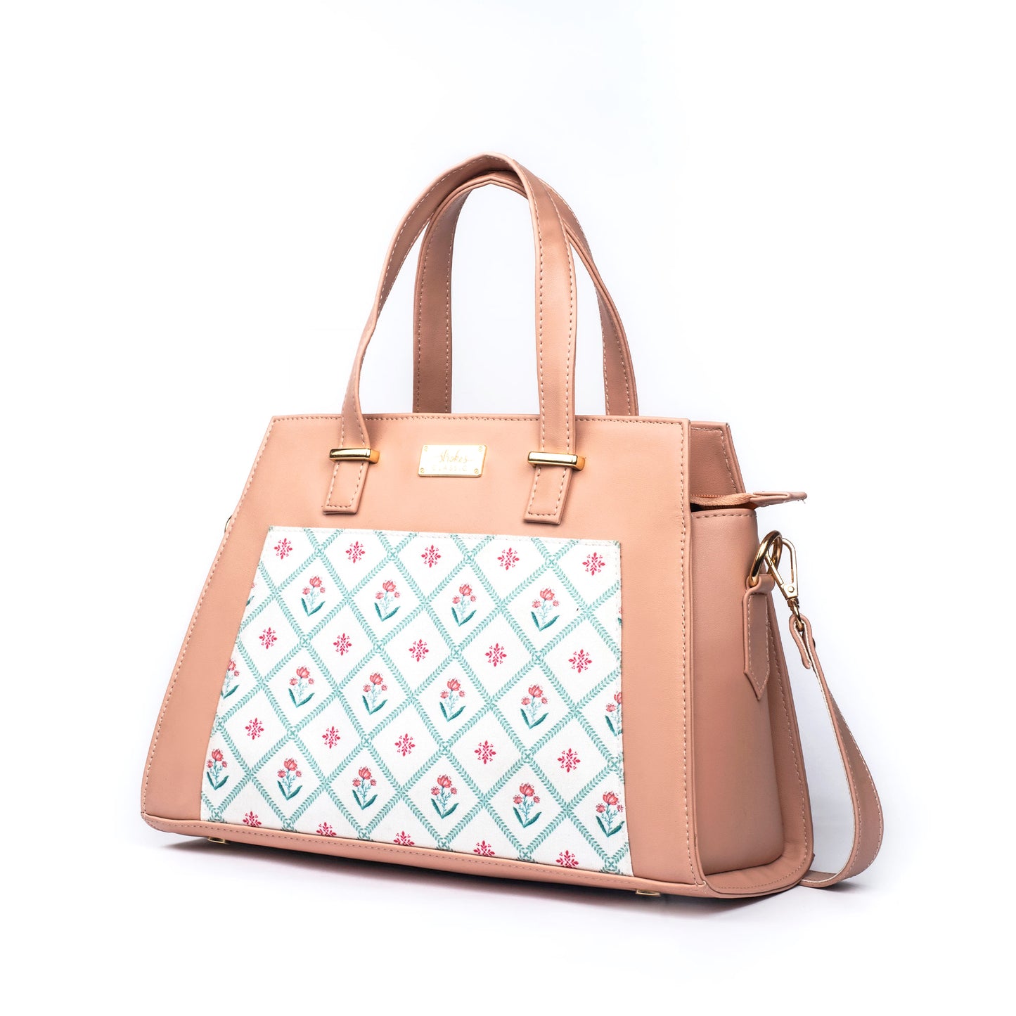 Coral Blossom Handbag