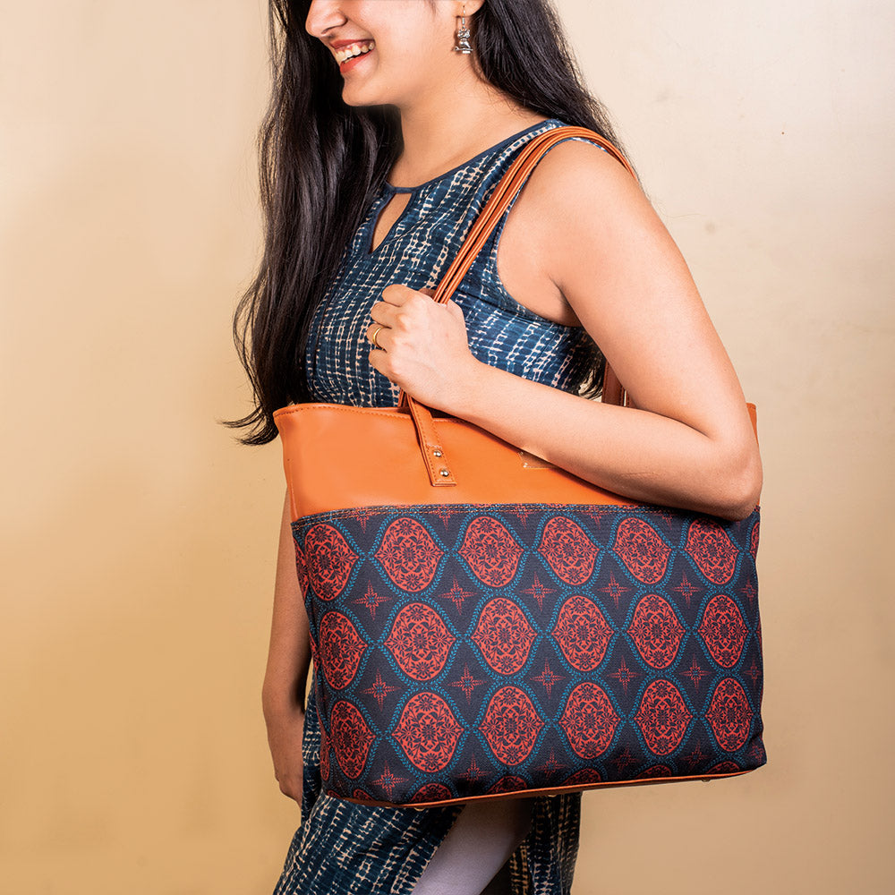 Regal Damask Red Office Bag
