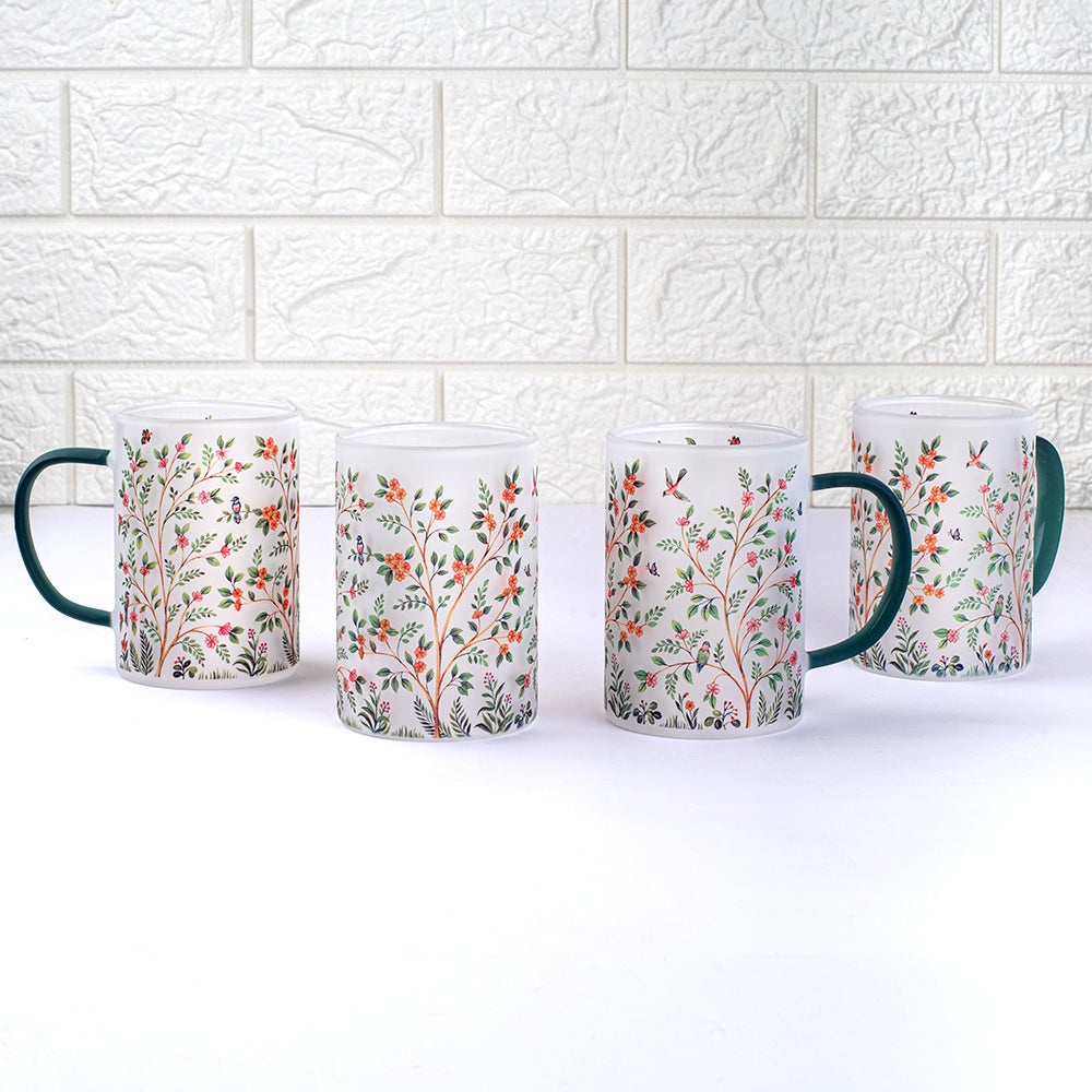 Forest of Greens Frosted mugs - Set of 4