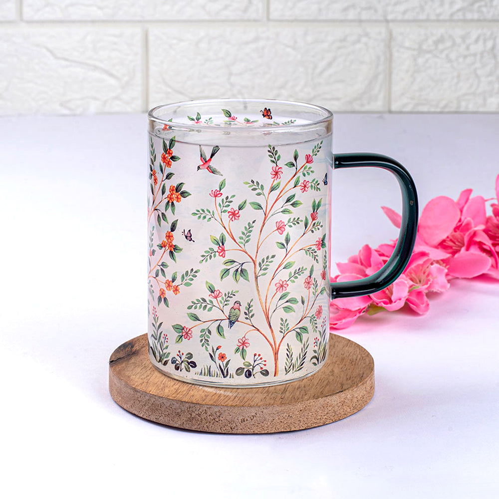 Forest of Greens Clear mugs - Set of 4
