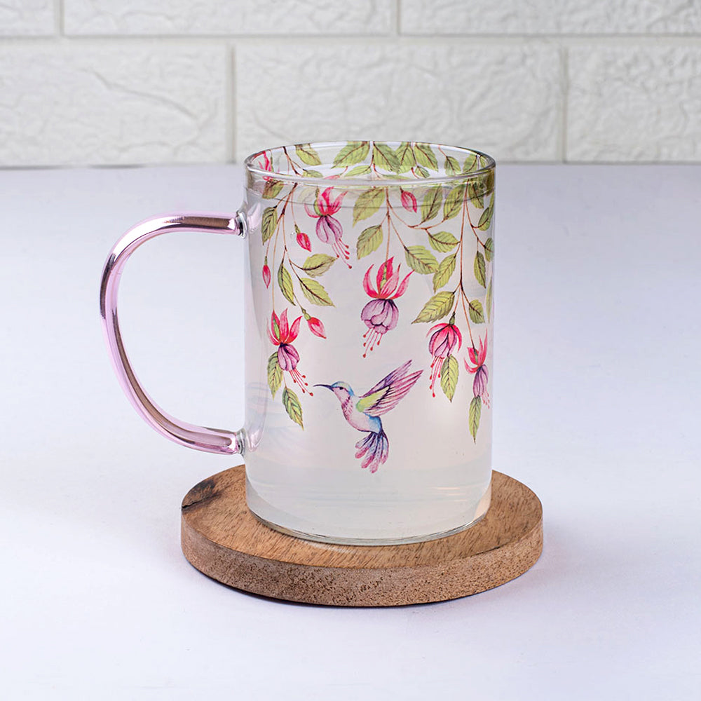 Pink Fuschia Bell Clear mugs - Set of 2 and 4