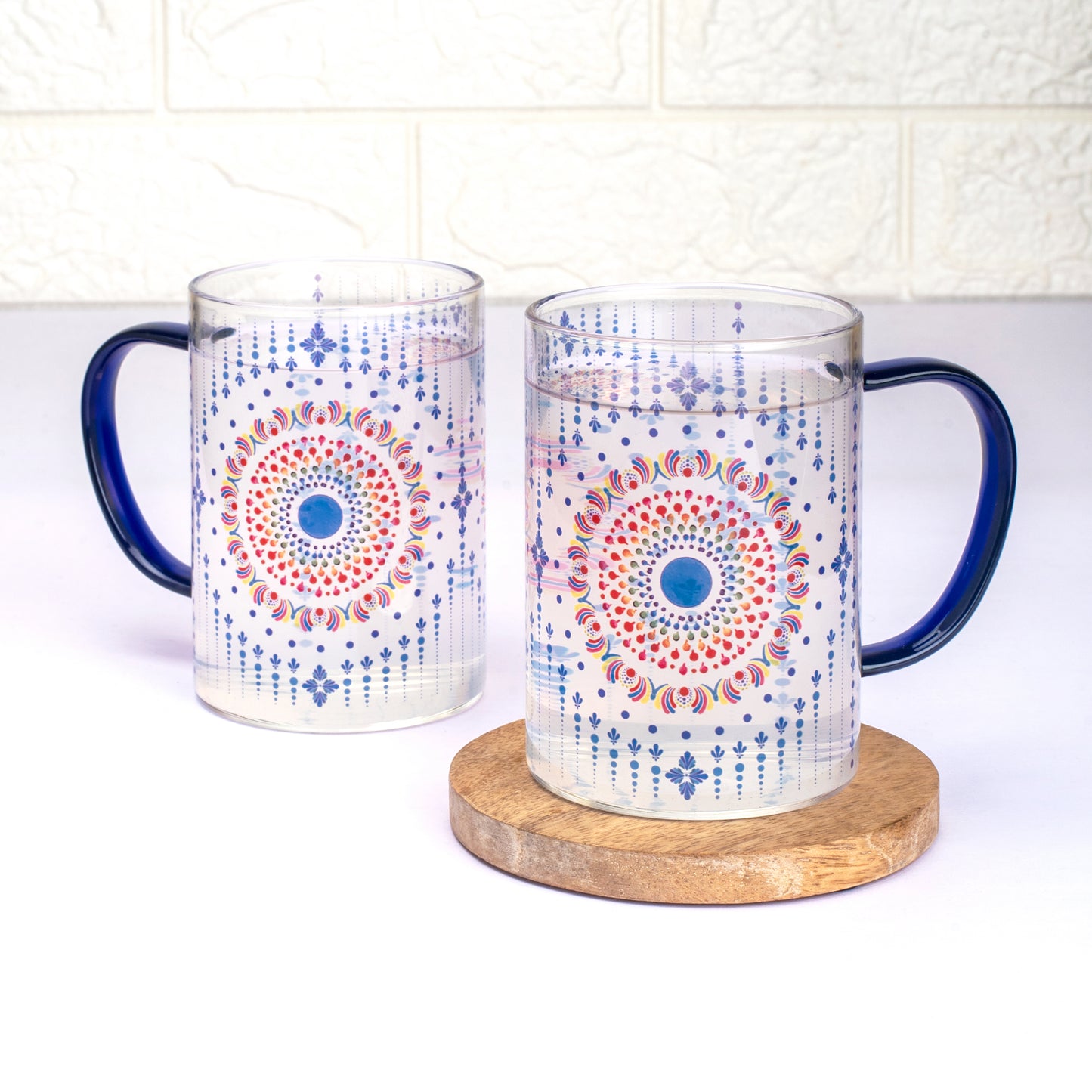 Mystical Mandala Clear mugs - Set of 2 and 4