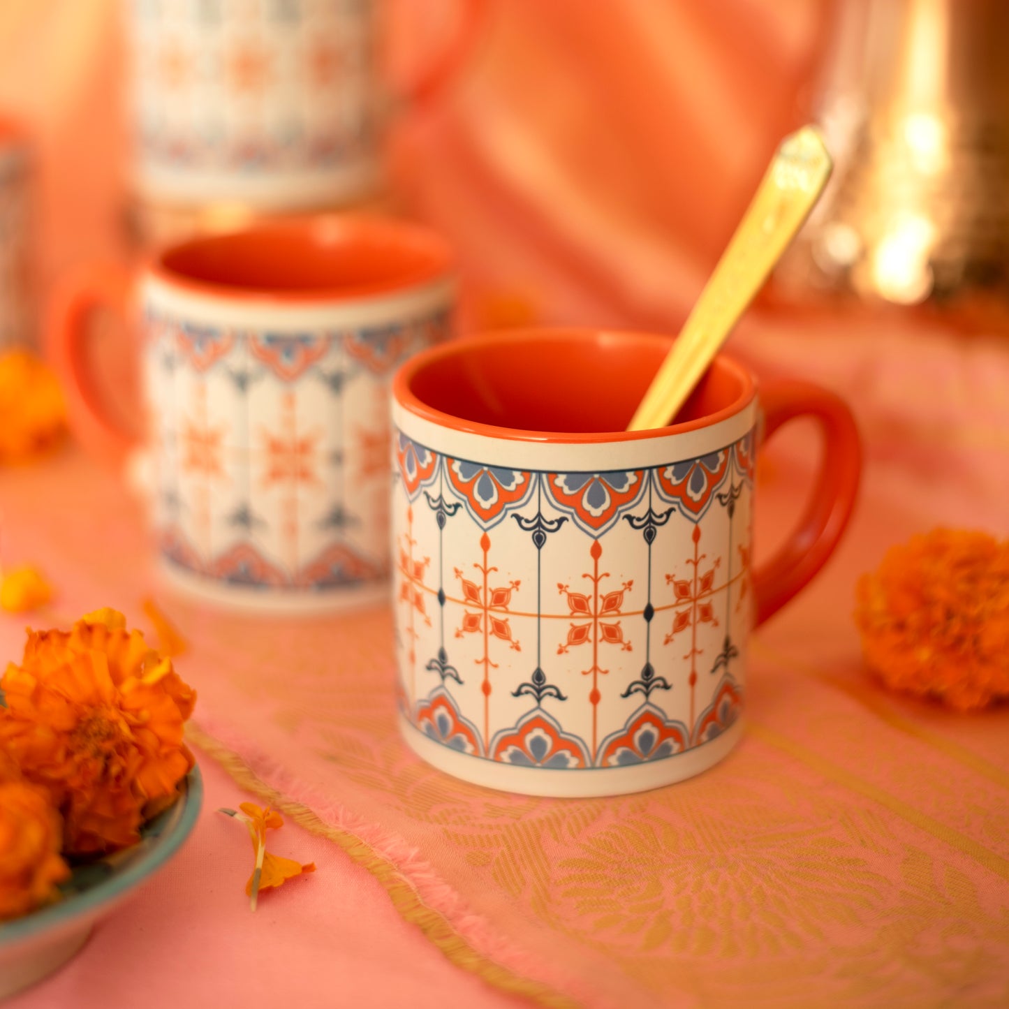 Sapphire Sunset Ceramic Tea cups - Set of 4