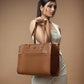 Mocha Elegance Box Tote bag