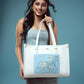 Periwinkle Blue and White Box Tote bag