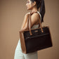 Charcoal Caramel Box Tote bag