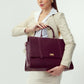 The Convertible Work Bag: Handbag, Backpack & Shoulder Tote - Burgundy Belle