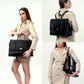 The Convertible Work Bag: Handbag, Backpack & Shoulder Tote - Charcoal Chic