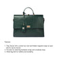 The Compact Convertible Work Bag for 14" laptops: Emerald Elegance (3 in 1 - Backpack, Crossbody/Tote & Handbag)