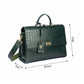 The Compact Convertible Work Bag for 14" laptops: Emerald Elegance (3 in 1 - Backpack, Crossbody/Tote & Handbag)