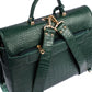 The Compact Convertible Work Bag for 14" laptops: Emerald Elegance (3 in 1 - Backpack, Crossbody/Tote & Handbag)