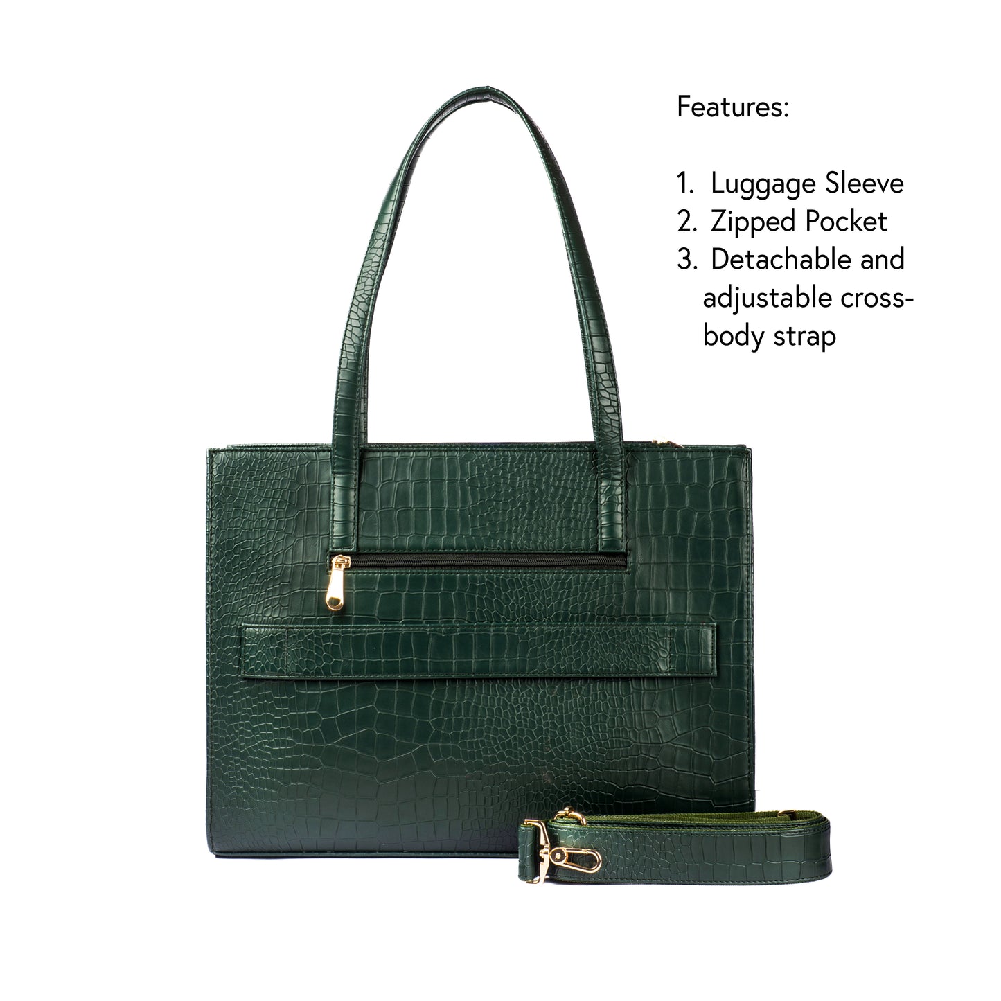 Emerald Elegance Amira Tote bag for 16" laptop