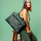 Emerald Elegance Grande Tote bag for 17" laptop