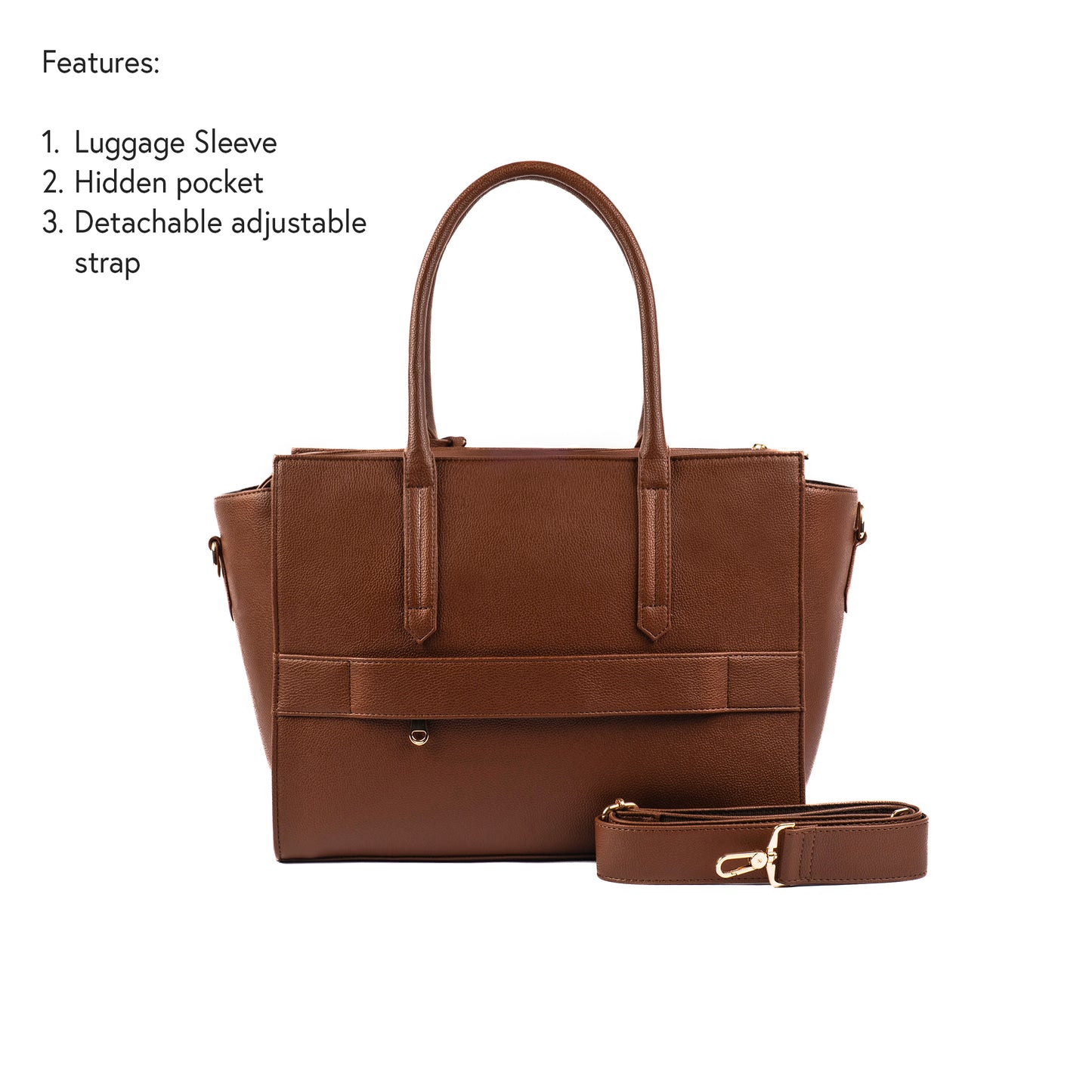 Mocha Elegance Valeria Tote bag for 14" laptop