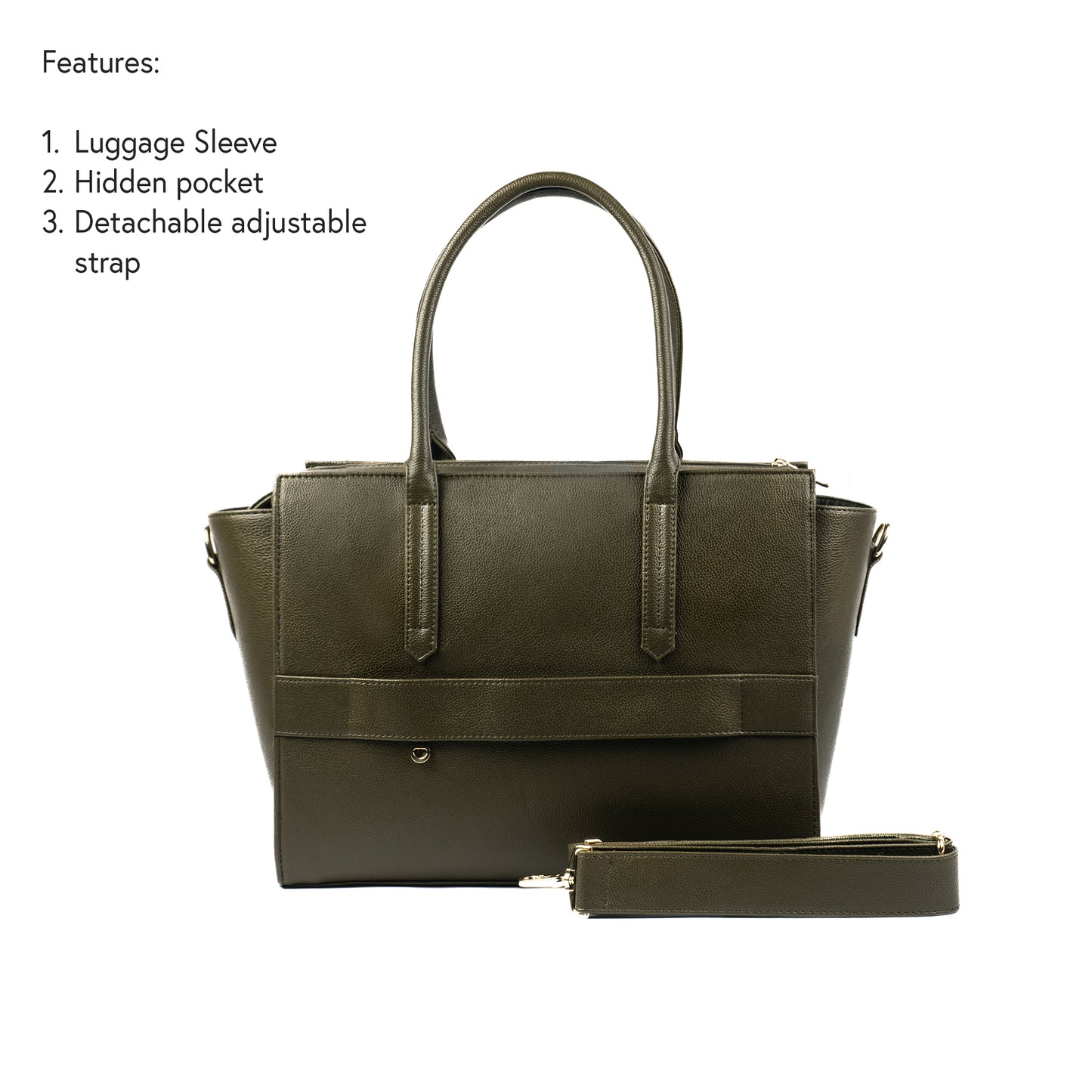 Olive Opulence Valeria Tote bag for 14" laptop