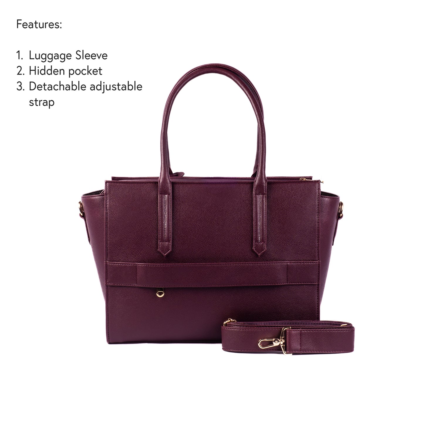 Burgundy Belle Valeria Tote bag for 14" laptop