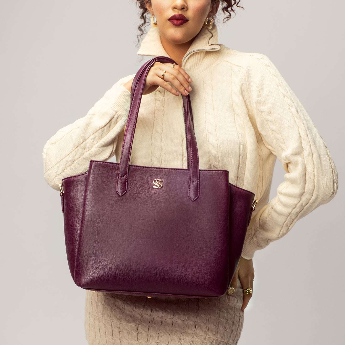 Burgundy Belle Cresta Tote bag for 16" laptop