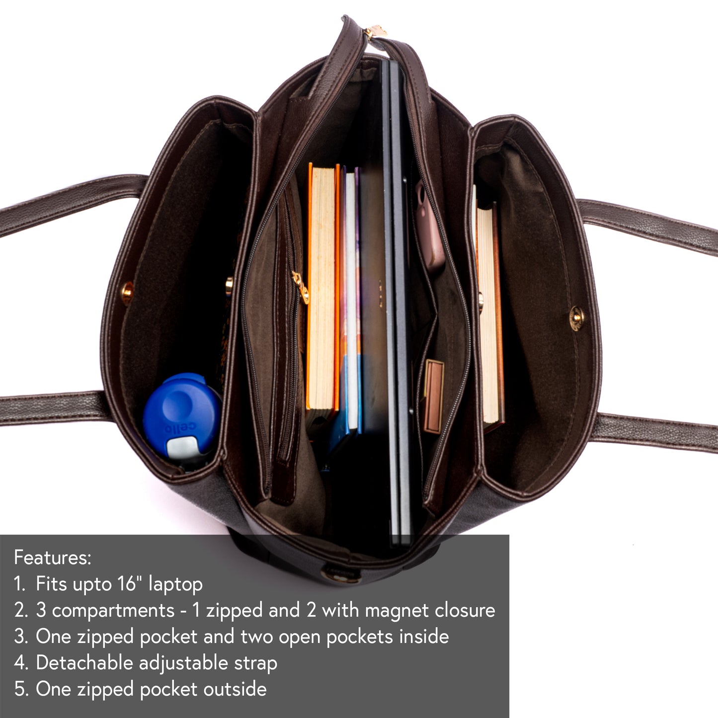 Mahogany Mystique Cresta Tote bag for 16" laptop