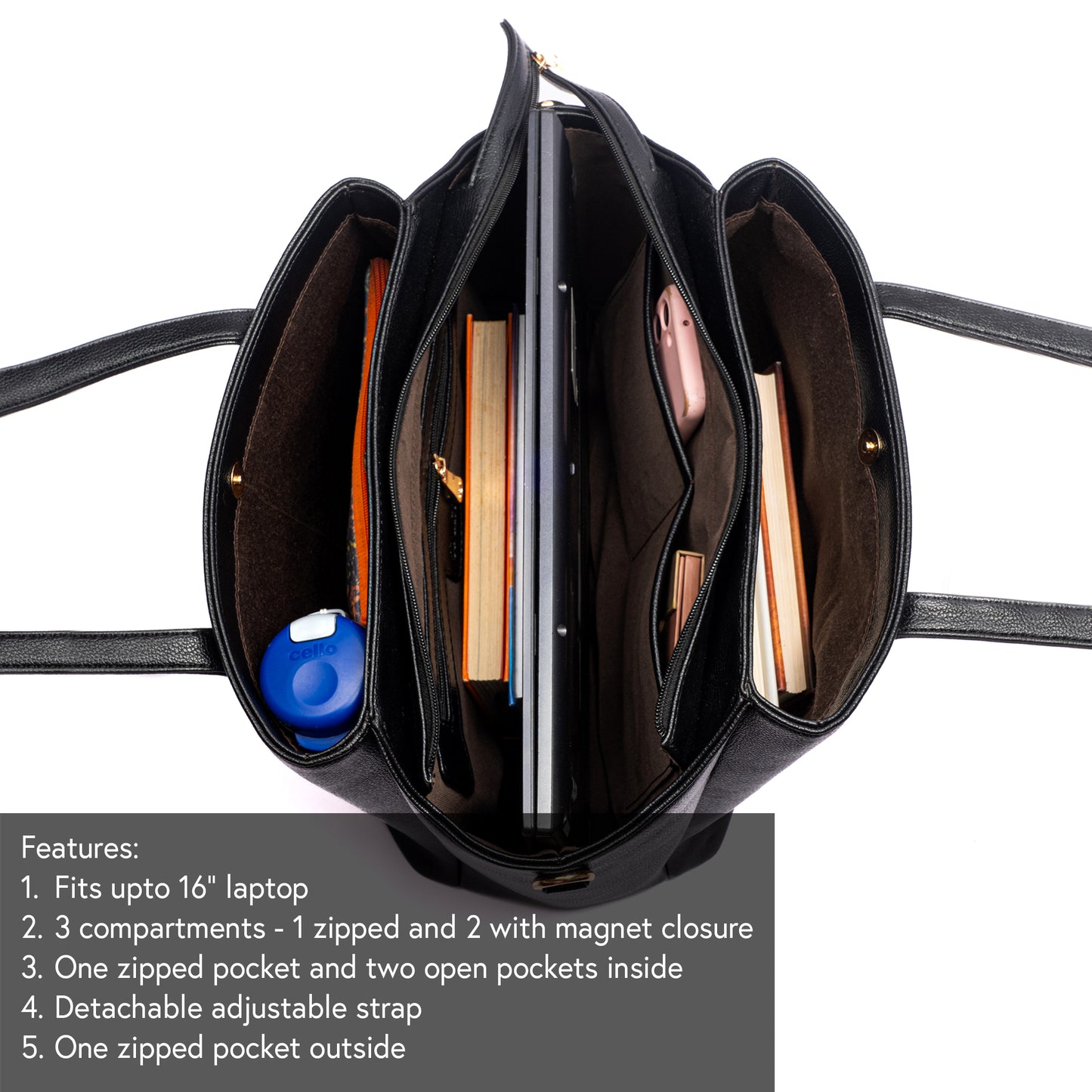 Charcoal Chic Cresta Tote bag for 16" laptop