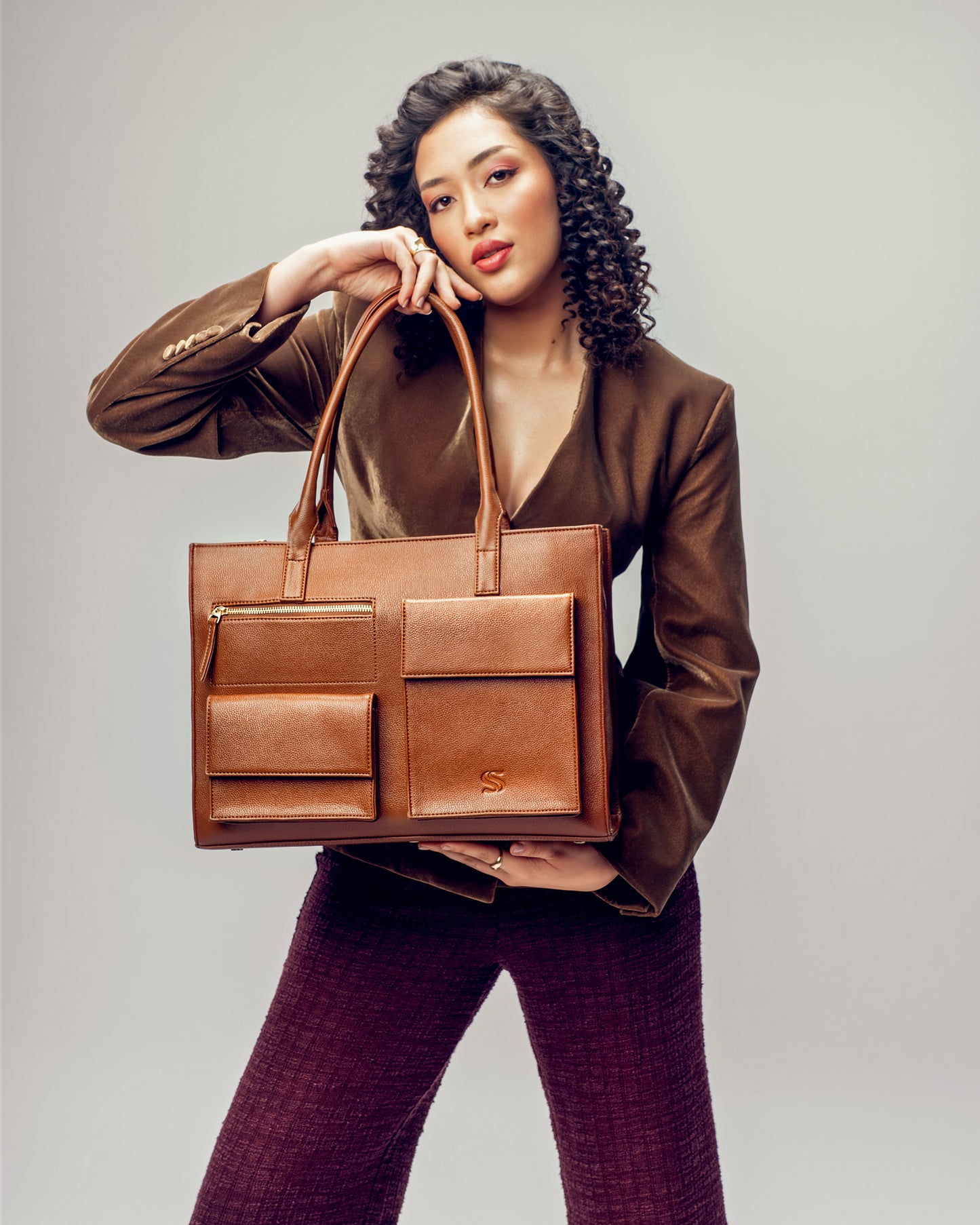 Mocha Elegance Maison Élan Tote bag for 16" laptop