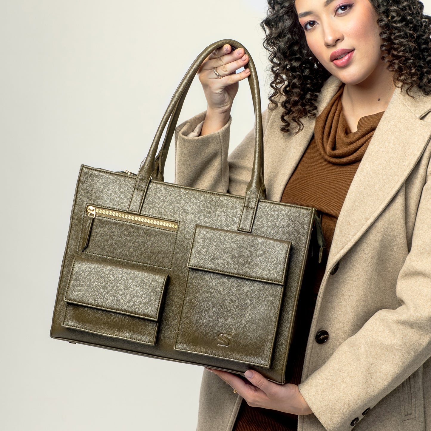 Olive Opulence Maison Élan Tote bag for 16" laptop