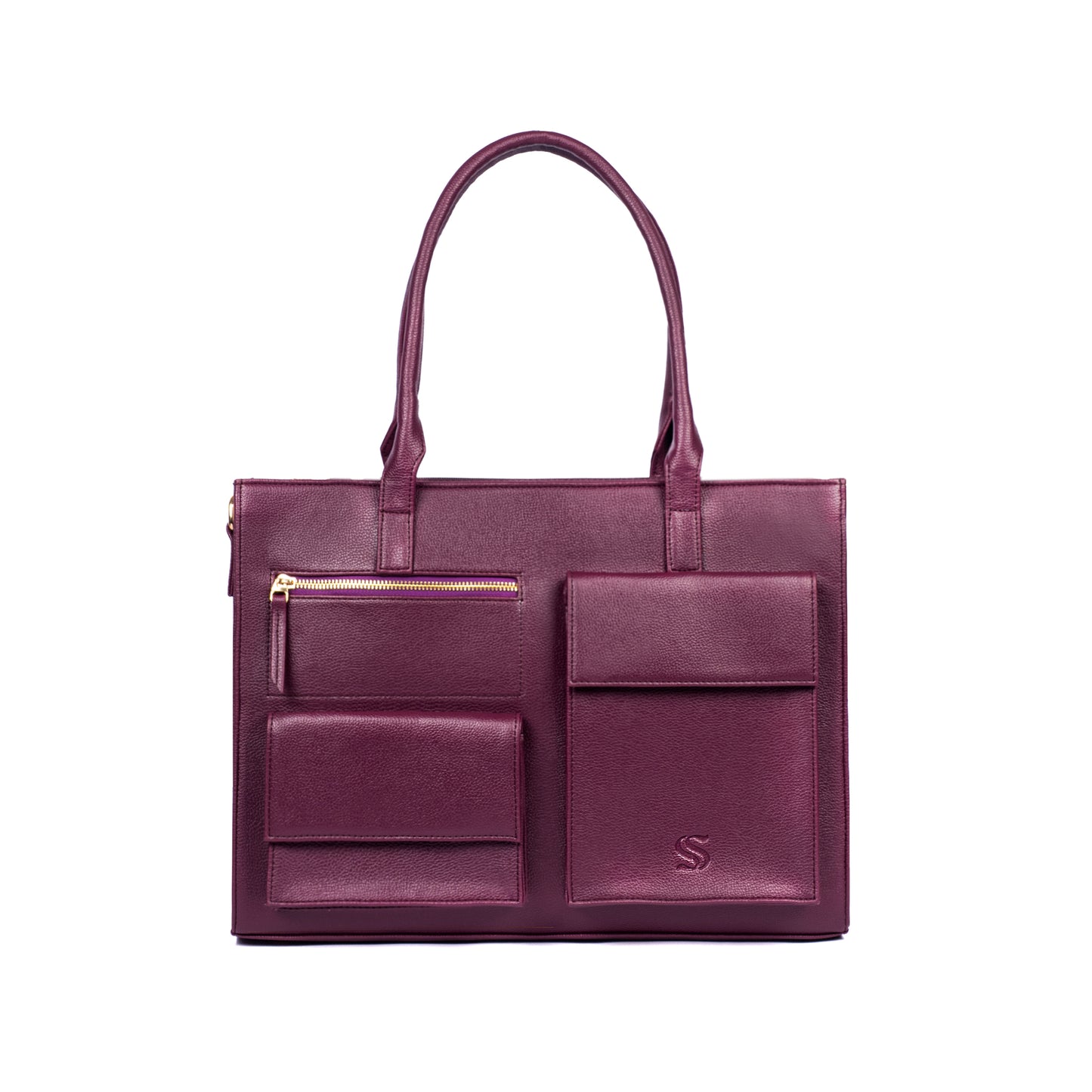 Burgundy Belle Maison Élan Tote bag for 16" laptop