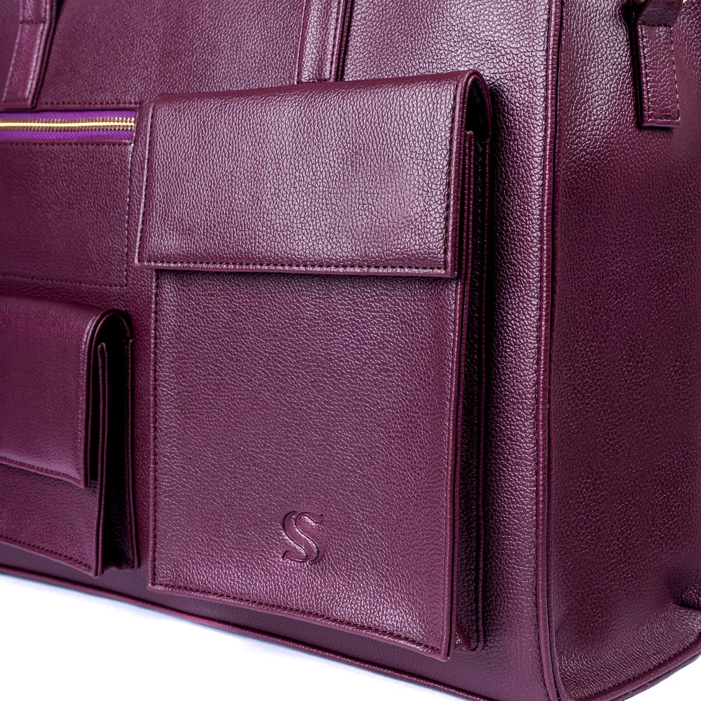 Burgundy Belle Maison Élan Tote bag for 16" laptop