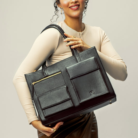 Charcoal Chic Maison Élan Tote bag for 16" laptop