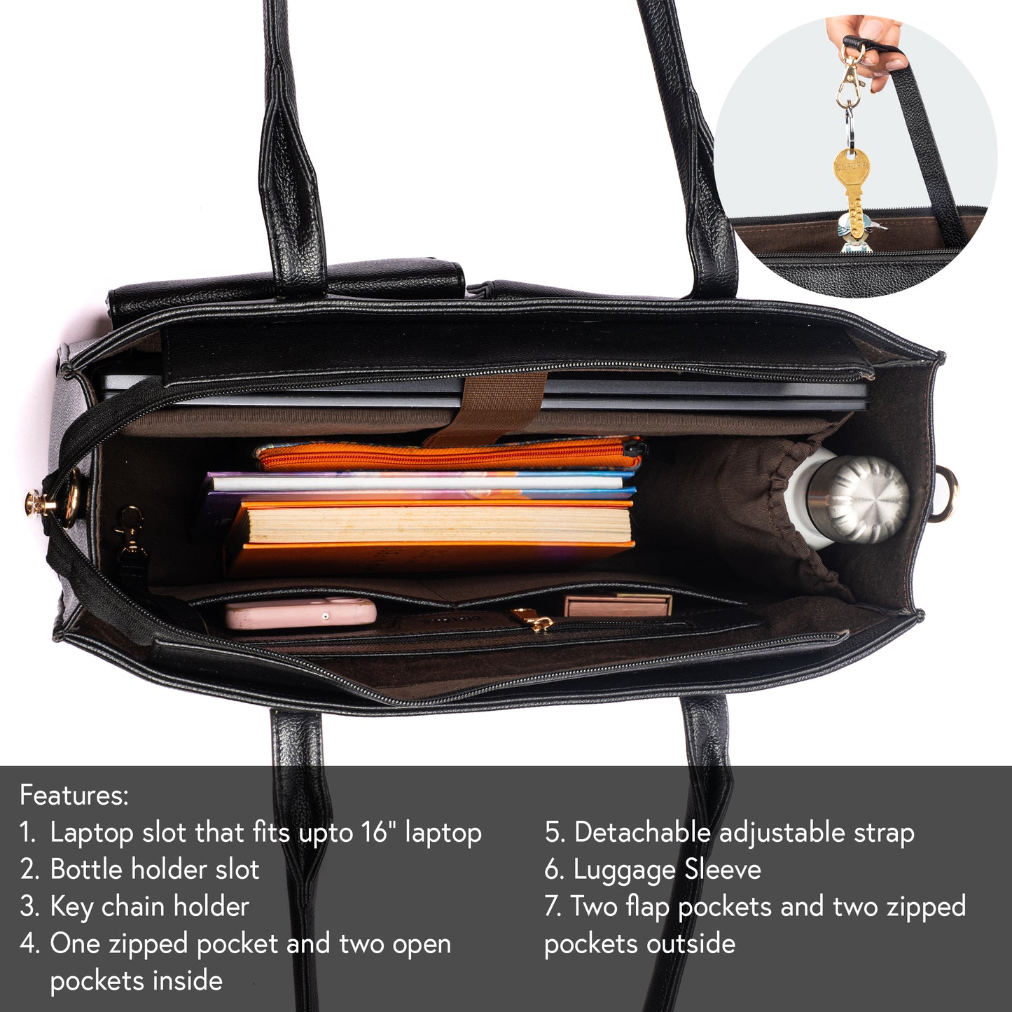 Charcoal Chic Maison Élan Tote bag for 16" laptop