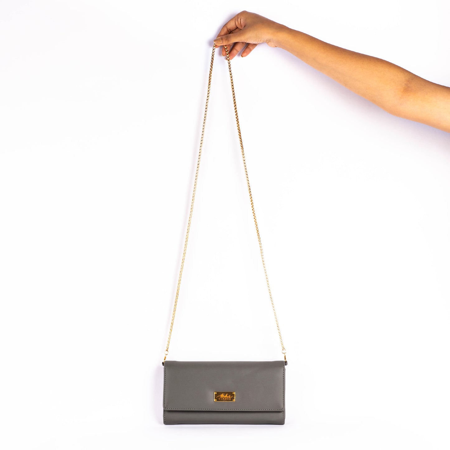 Slate Grey Clutch Wallet cum Sling