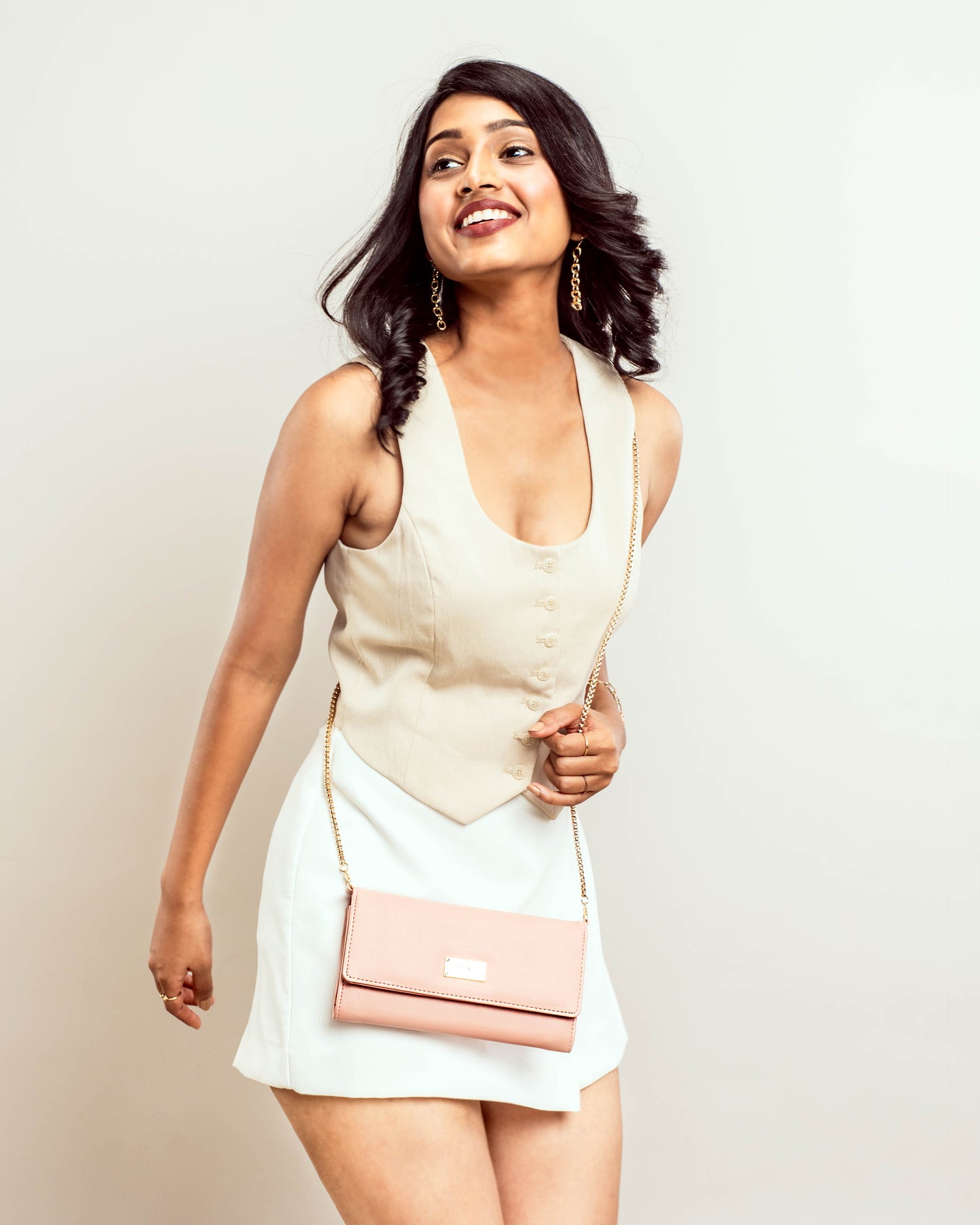 Peach Paradise Clutch Wallet cum Sling
