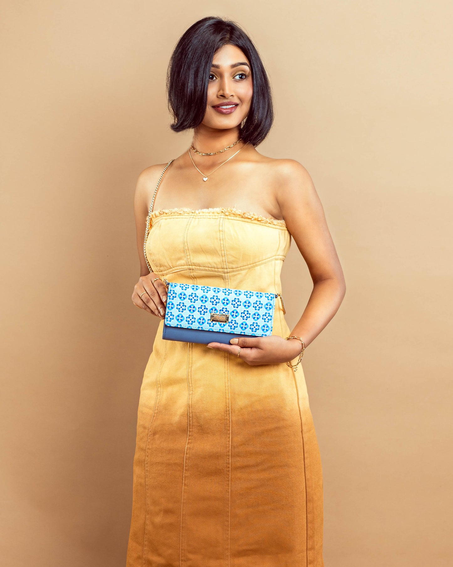 Sapphire Symmetry Clutch Wallet cum Sling