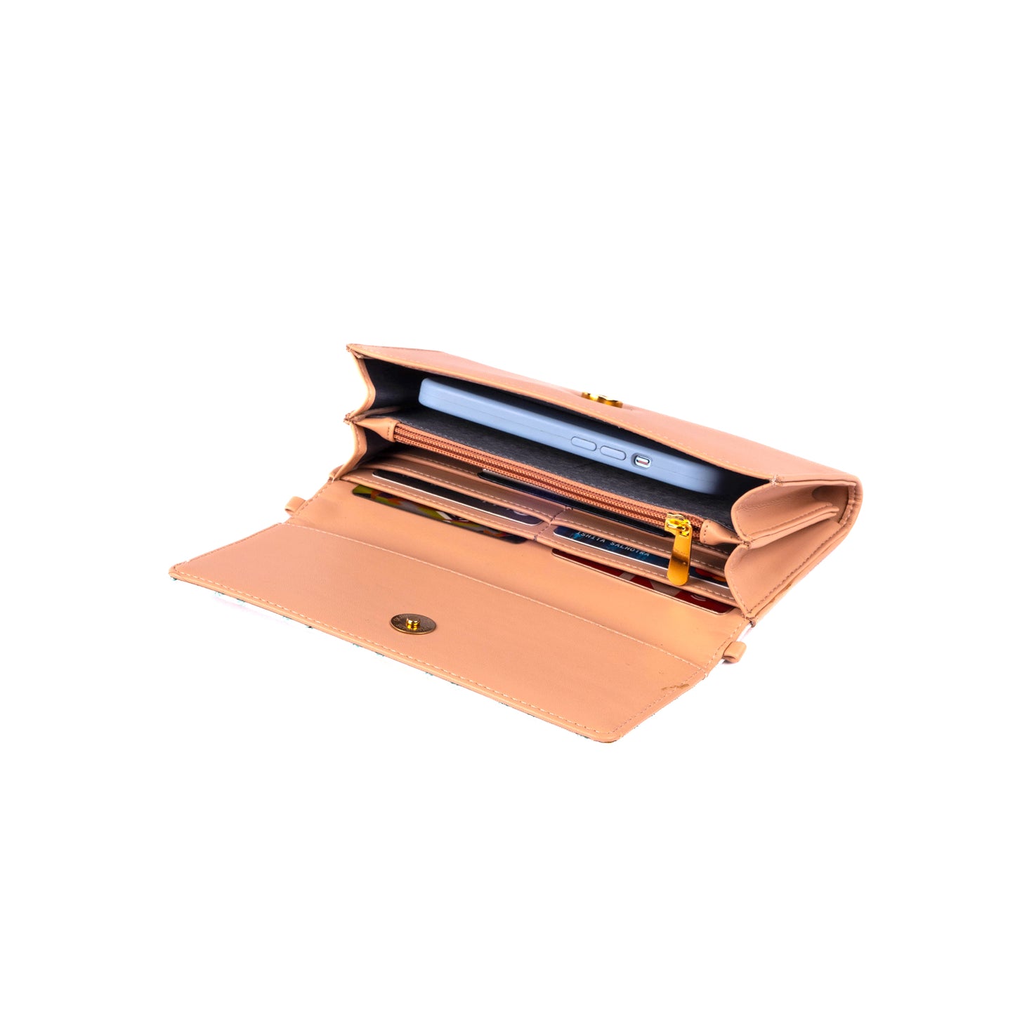 Coral Blossom Clutch Wallet cum Sling
